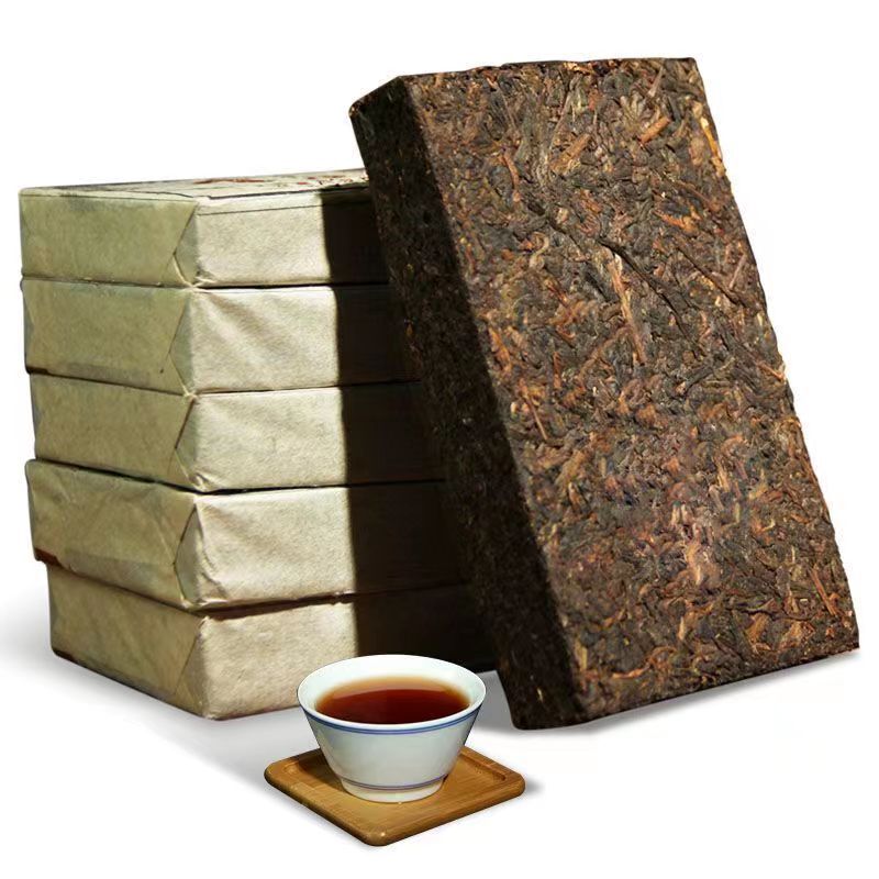 250g Puerh Ripe Tea Yunnan Menghai Pu-erh Cooked Tea Brick Old Pu'er Black Tea