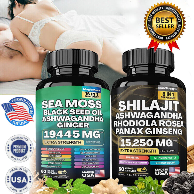 Multivitamin & Shilajit Power Combo Dynamic Vitality Bundle Sea Moss