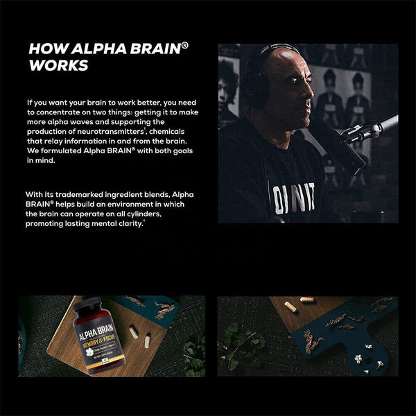 Alpha Brain Memory & Focus 60 Capsules Supplement for Men & Women .