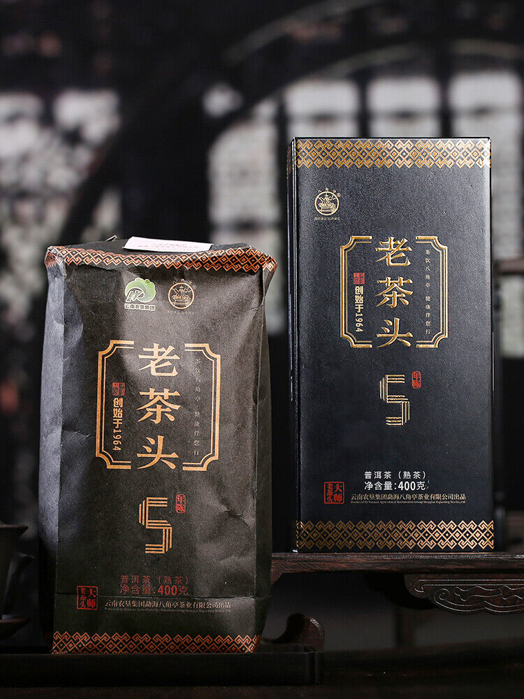 LAO CHA TOU * Ba Jiao Ting Pu-erh Pu'er 5 Years Aged Puer Tea 400g Ripe Cha