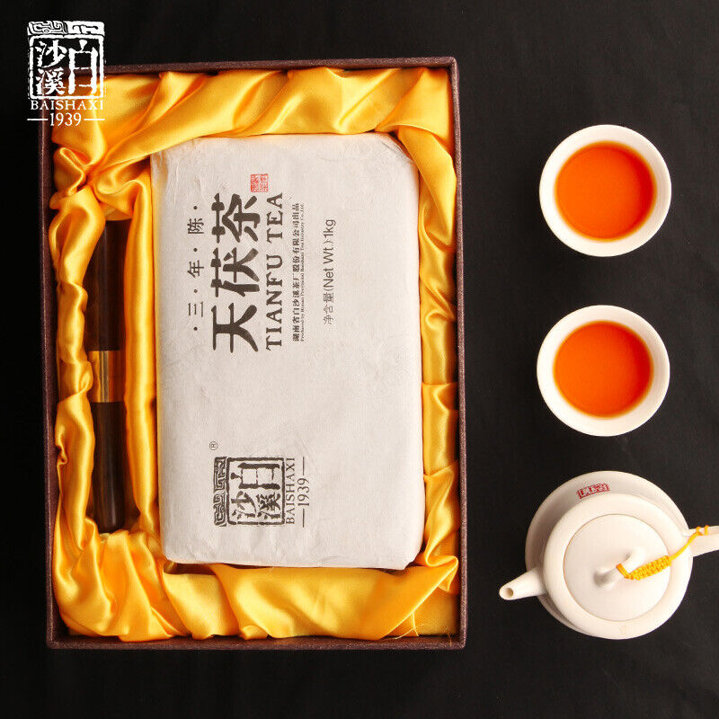 Anhua Dark Tea BaiShaxi 1939 Gold Flower Tea Brick 3 Years Aged Tian Fu Tea 1kg Secondary image