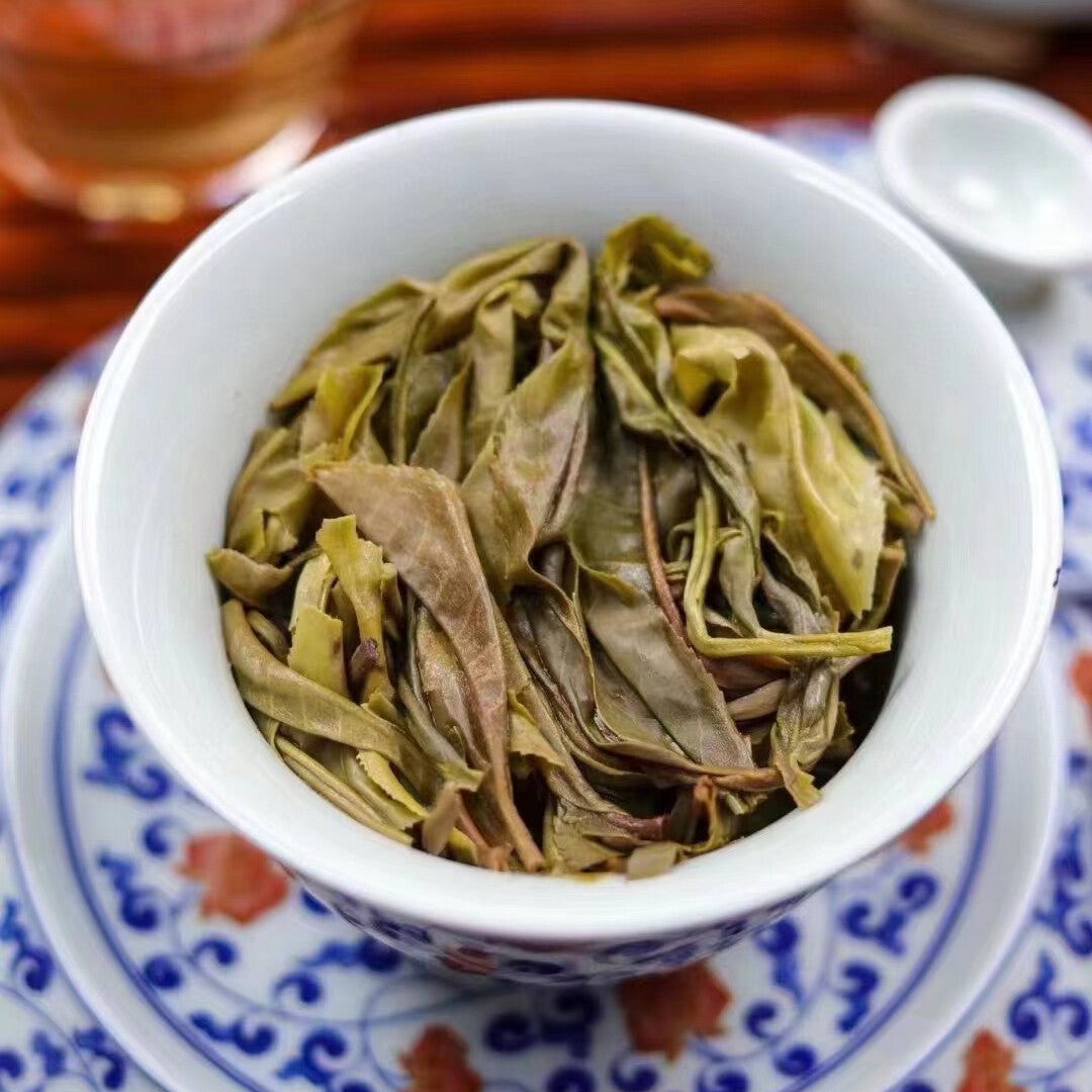 357g Yunnan Old Raw Pu'er Tea  Bingdao Tea King Aged Pu-erh Raw Tea Cake