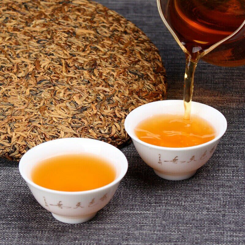 TeaFlavor Dian Hong Dianhong Cake Black Tea 357g Fengqing Golden Buds Honey
