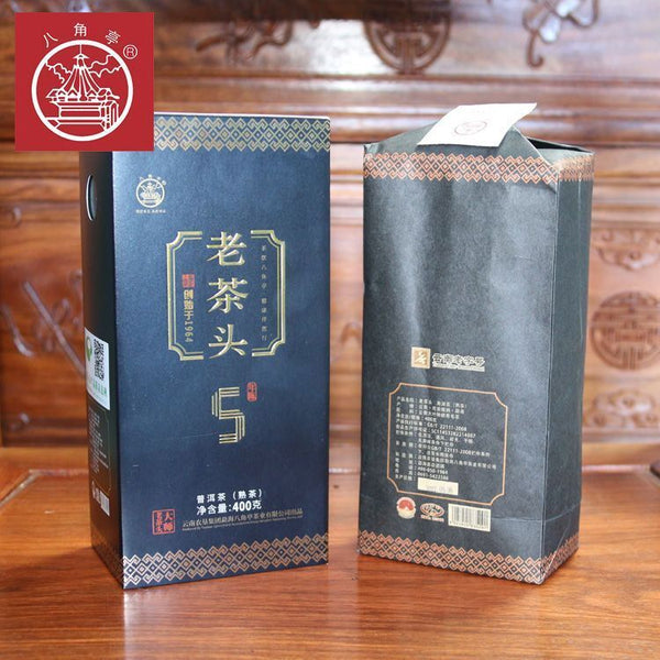 LAO CHA TOU Ba Jiao Ting Old Tea Head 5 Years Aged Puer Tea 400g Ripe Cha