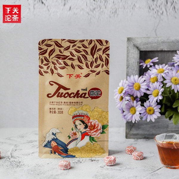 XIAGUAN Tuocha Wei Tuo Pu-erh Tea Mini Tuo Cha Cha Ripe Puer Tea Pu'er Shu 200g