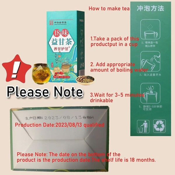 5Box 18 Flavors of Liver Protection Tea Chinese Nourishing Protect Care-Everyday