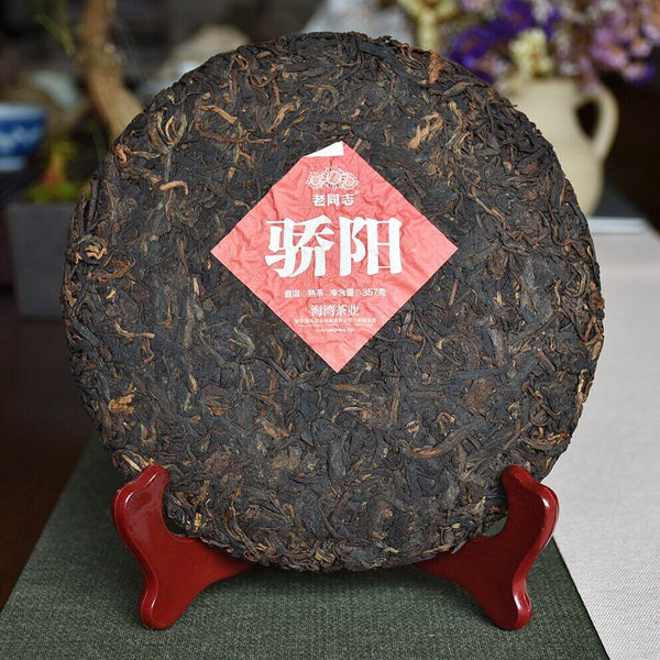 Haiwan Hot Sun Shu Ripe Puer Old Comrade Chinese Ripe Puer Tea 357g
