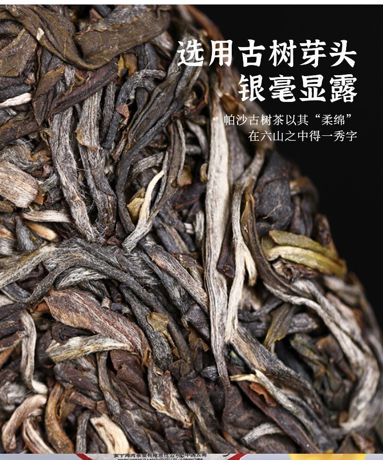 Haiwan Famous Mountain Aged Tree Raw Puer PaSha Gu Shu Old Pu'er Tea 500g