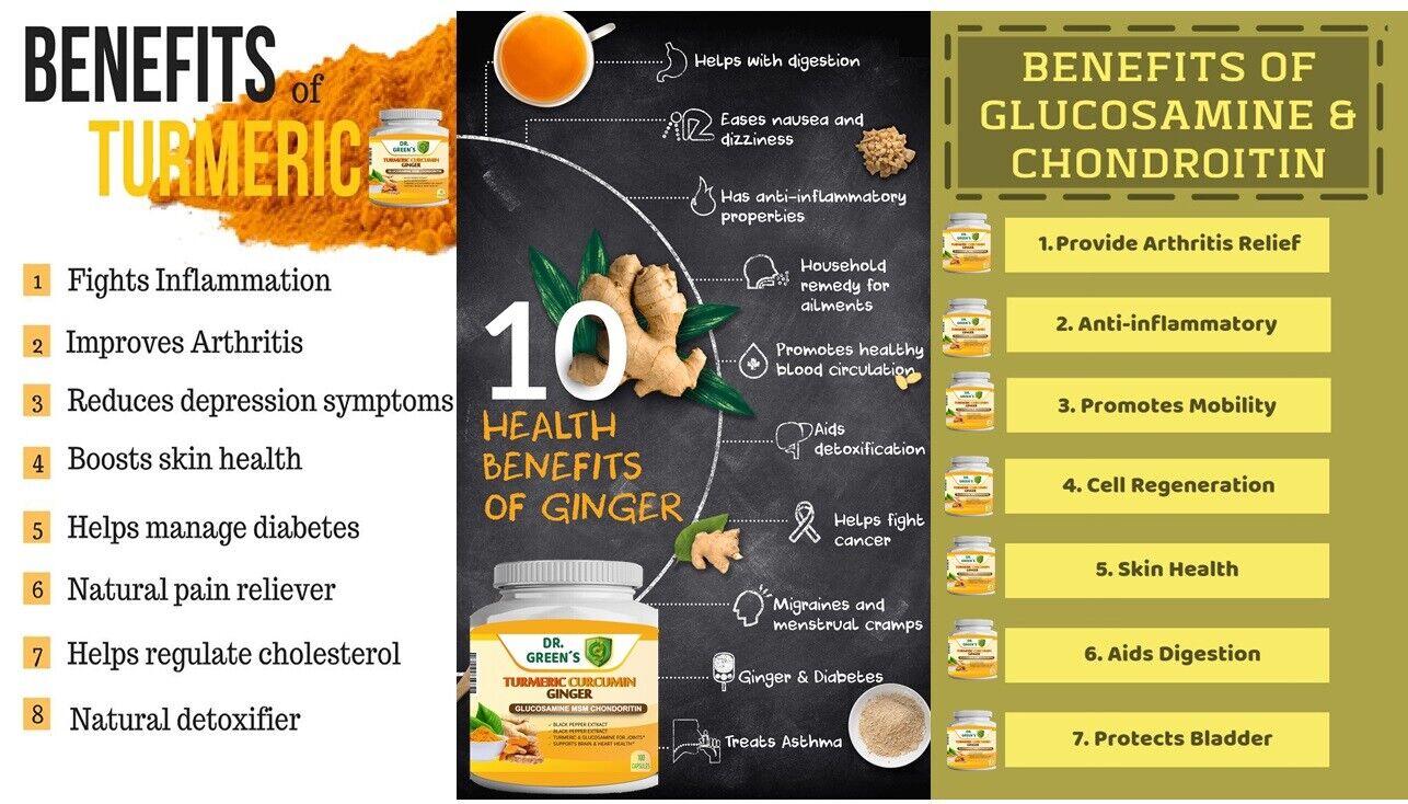 Turmeric Curcumin with Ginger and Bio pepper 2600mg Triple Strength 120 Capsules