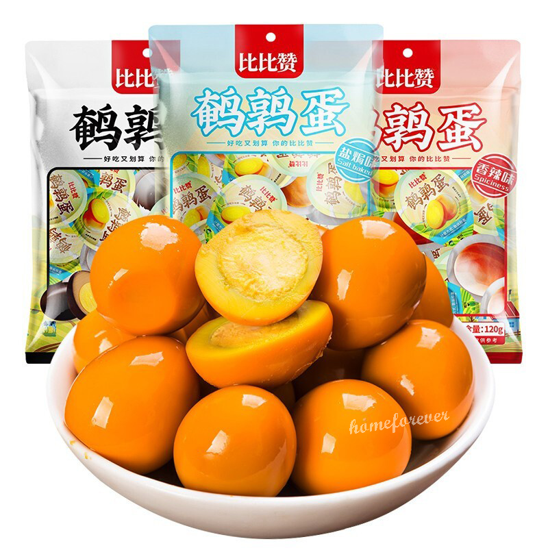 比比赞鹌鹑蛋单颗小包装中国特产零食 盐焗/蜂蜜/香辣/香卤 Bibizan Quail Egg Snacks 18 Pieces Secondary image