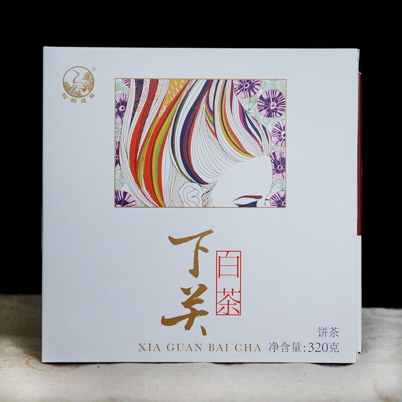 Box XIA GUAN BAI CHA Dali White Tea Cake Jinggu Moonlight Pu'er Tea 320g