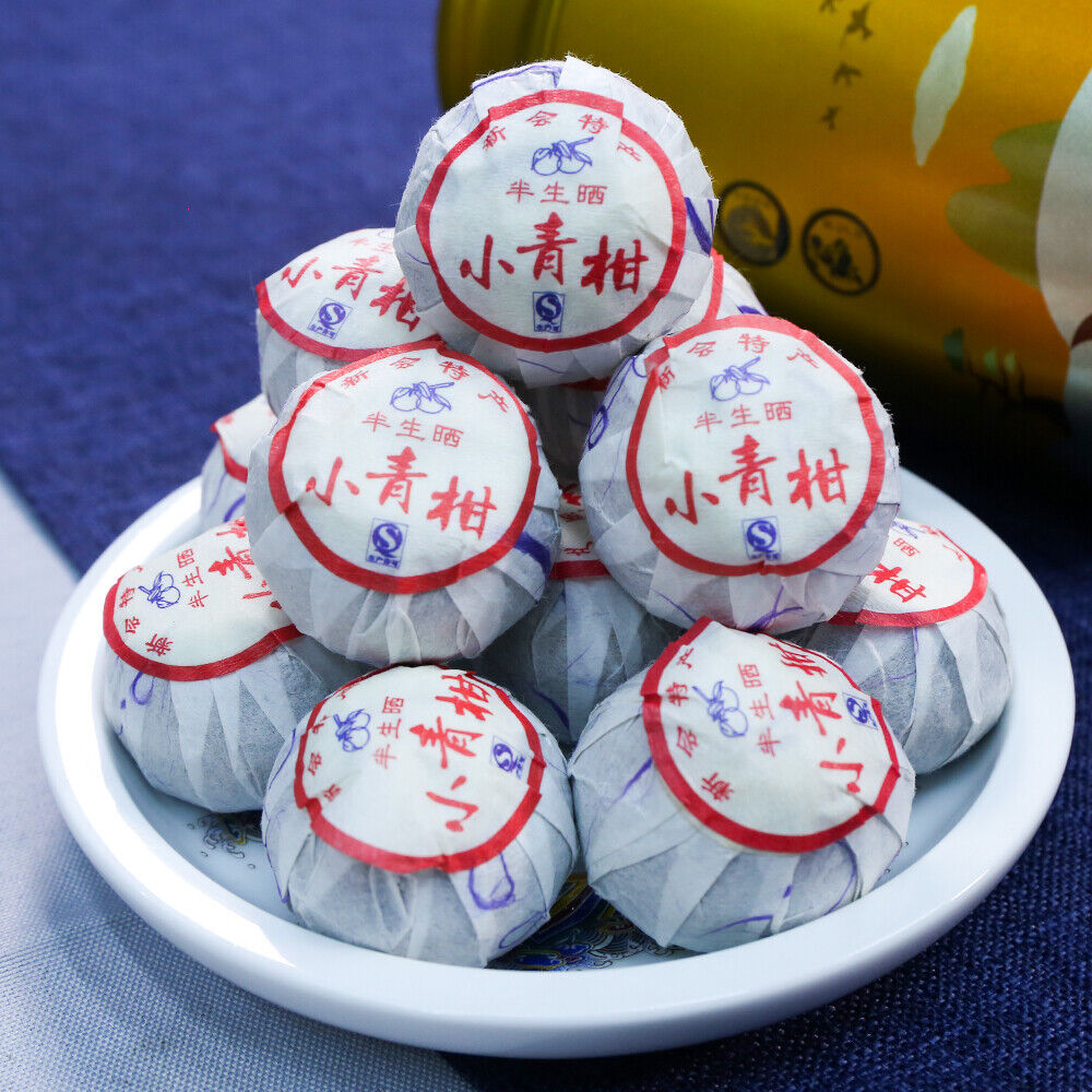 Guangdong Xinhui Mandarine Puer Ripe Tea Little Green Mandarine Shu Puer