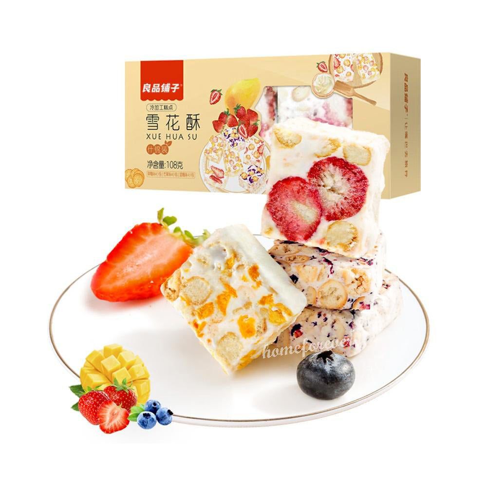 108g x 2 Bags Liangpinpuzi Snowflake Pastry Snack Food 良品铺子什锦雪花酥 Main image
