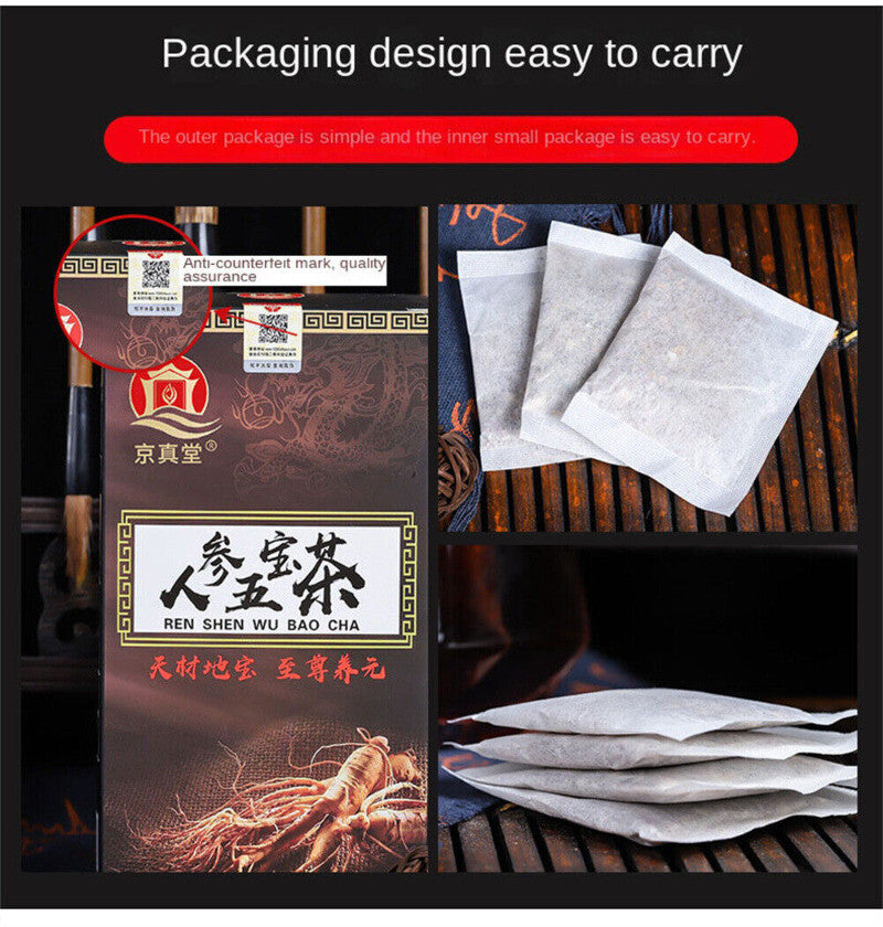 Energy Supplement Men’s Essentials Ginseng Five Treasures Tea Wu Bao Energy tea