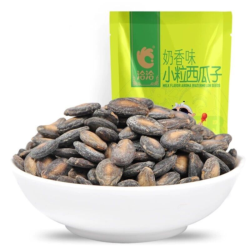 洽洽 小粒香西瓜子 奶香味 Chinese Food Snacks Qiaqia Milk flavored watermelon seeds 500g Main image