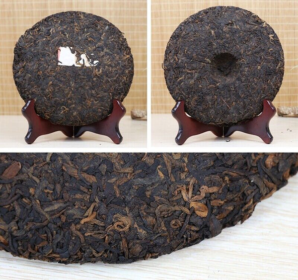Ripe Puer Tea Cake 7590 Yunnan Qizibing Tea Aged Puer Tea Cake 357g/12.59oz