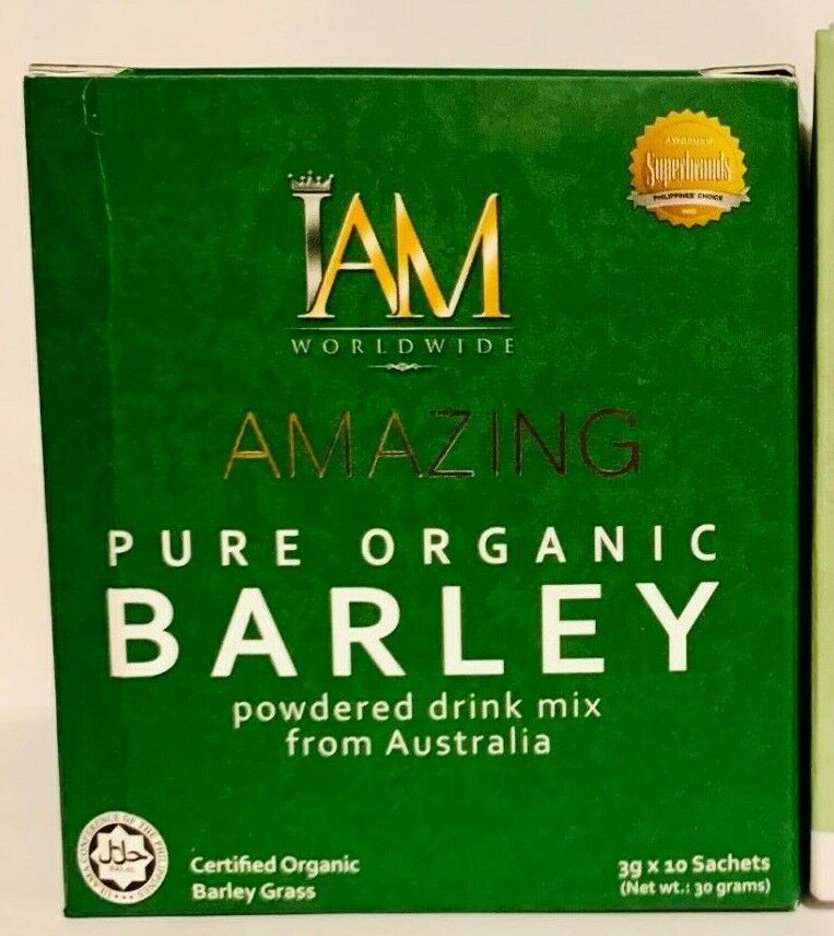 I Am Worldwide Amazing Barley 10 Sachet Powdered Juice Boost Energy Pure Organic Main image