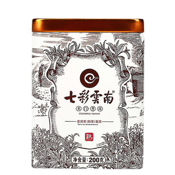 COLOURFUL YUNNAN Brand Yuanwei Mingmen Pu-erh Tea Loose 200g Ripe Puer Pu'er