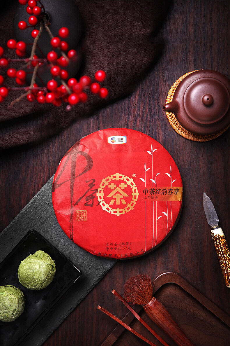 COFCO CHINATEA Hongyun Sping Bud Ripe Puerh Shou Cha Pu'er Puer Tea 357g/12.59oz