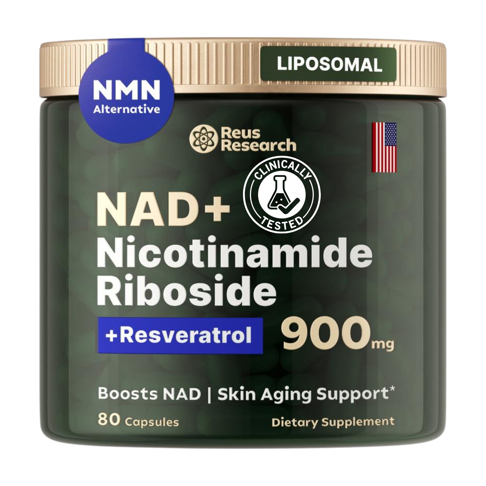 NAD+ Supplement for Anti Aging, Energy, Focus Booster Nicotinamide Riboside Main image