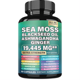 Sea Moss & Shilajit (Black Seed Oil, Turmeric, Ashwagandha, Ginger, Vitamin D)