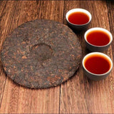 357g Yunnan Old Puerh Ripe Tea Tongqinghao Palace Aged Puer Cooked Tea Cake