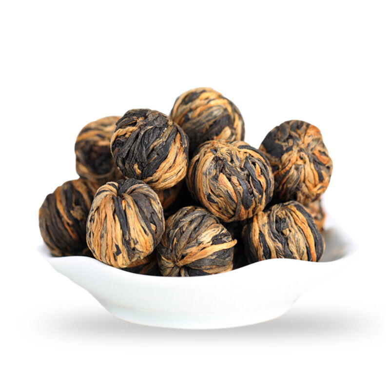 TeaOrganic Dian Hong Blooming Tea Ball Dragon Pearl Handmade Yunnan Black Tea 250g Secondary image