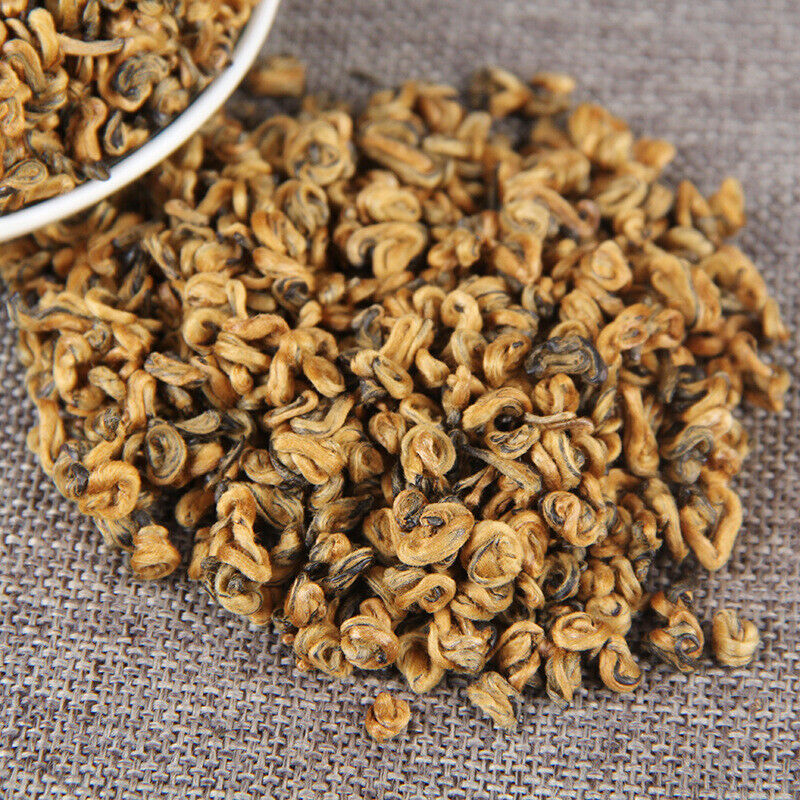 TeaPremium Golden Snail Dian Hong Jin Luo Handmade Pure Bud China Yunnan Black Tea Secondary image
