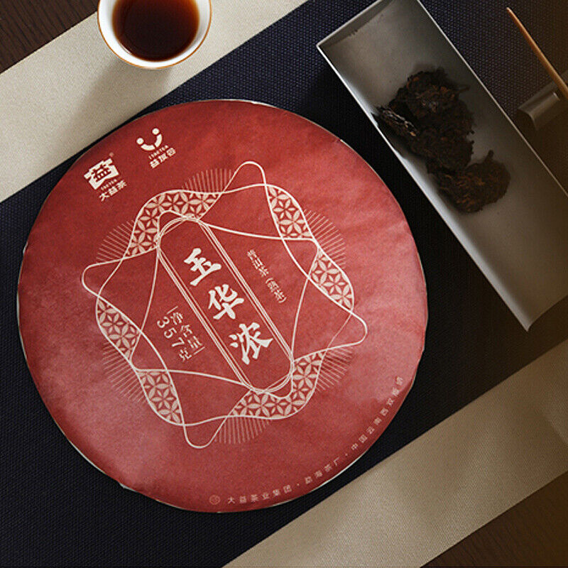 YU HUA NONG * Menghai Tea Factory Dayi Pu'er Tea Cake TAETEA Ripe Puer 357g