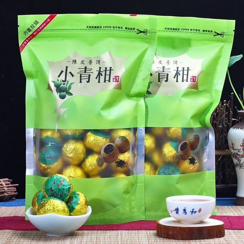 Xinhui Small Green Citrus Pu'er Tea, Dried Tangerine Tea Puer Citrus Flavor 100g