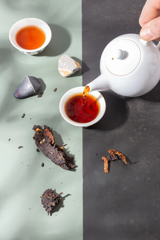 Tangerine Peel Puerh Tea Gu Yi Dried Orange Peel Pu-erh Ripe Pu'er Tea 357g