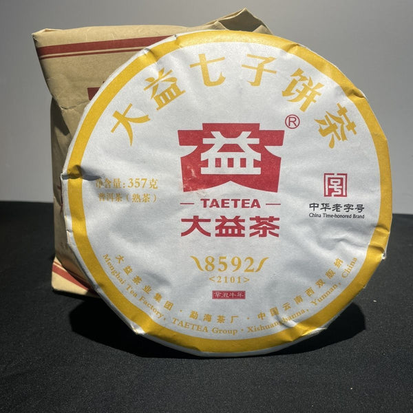 TAETEA TeaYunnan Ripe Puer Tea Dayi 8592 Batch 2101 Shu Pu-erh 357g