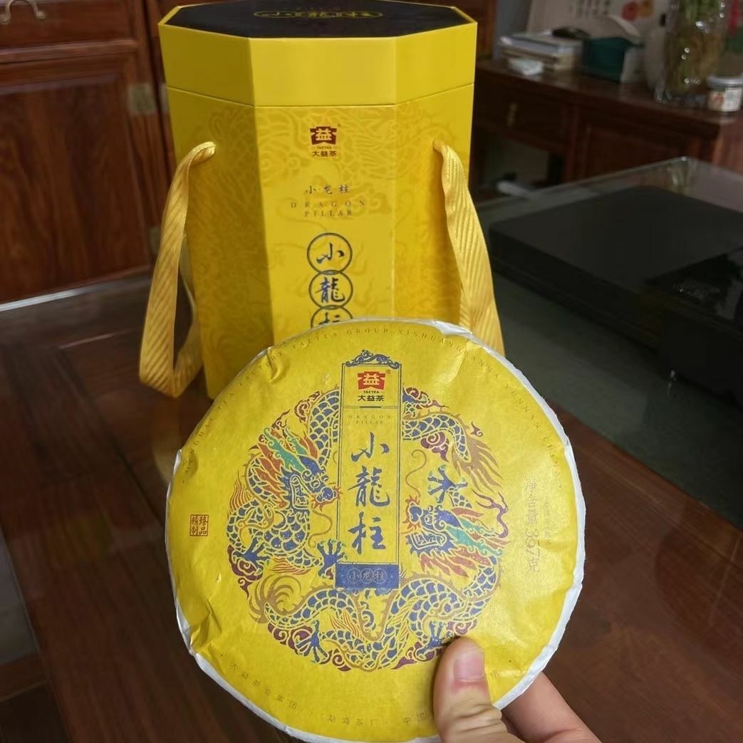 Small Dragon Pillar * TAETEA Menghai Dayi Pu-erh Tea Ripe Puer Tea 357g