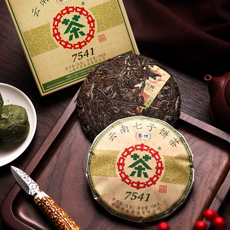 CHINATEA 7541 Classic Puer Raw Puerh Tea ZhongCha Liushan Tea Boxed 150g/5.29oz Main image
