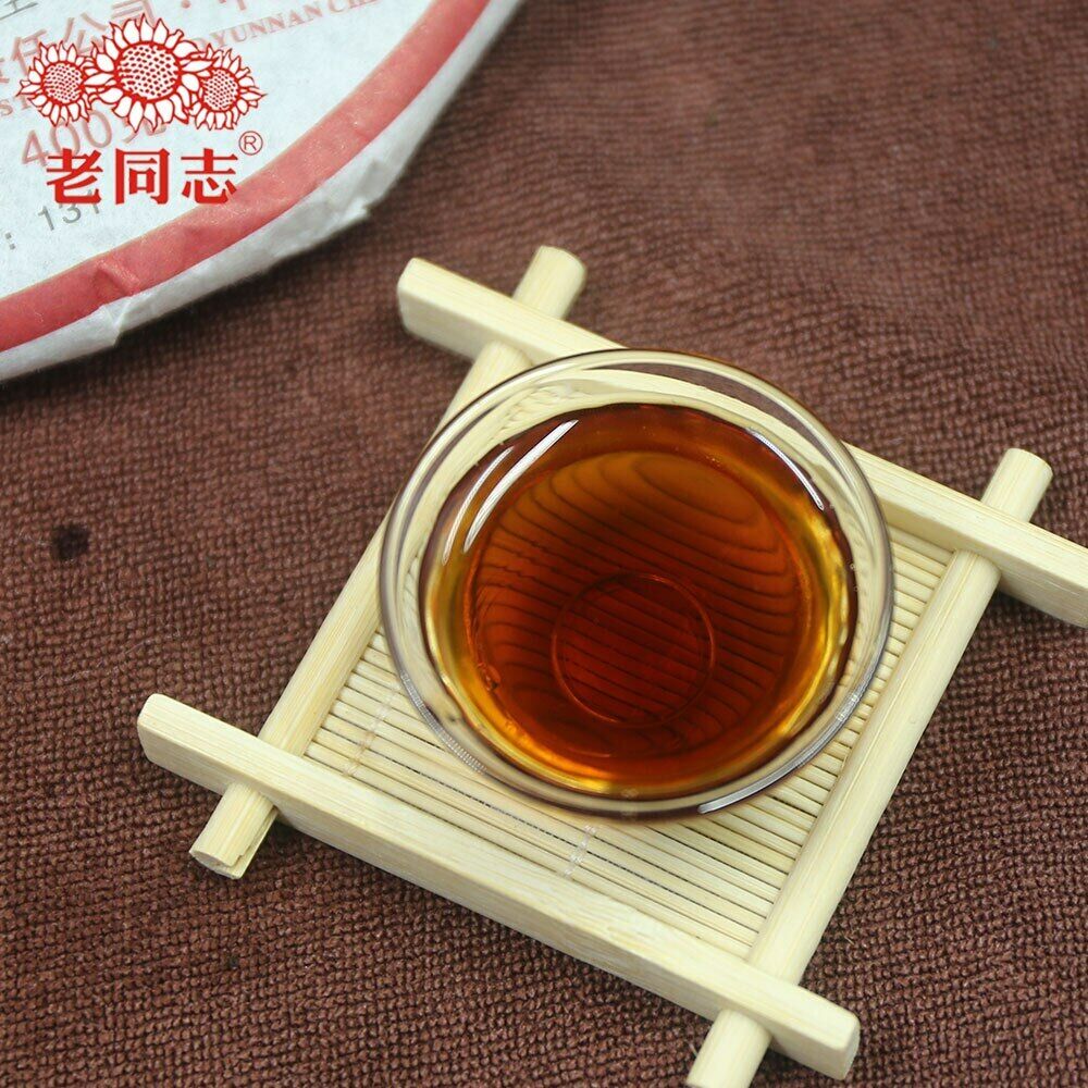 Haiwan Pu Erh Cha Batch 131 Old Comrade Specialty Ripe Pu'er Tea Cake 400g