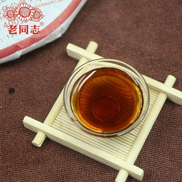 Haiwan Pu Erh Cha Batch 131 Old Comrade Specialty Ripe Pu'er Tea Cake 400g