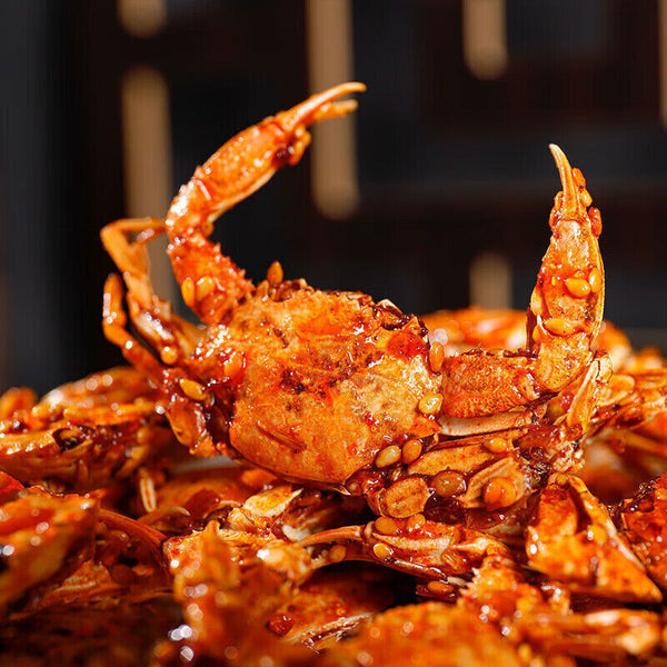 20 packages instant seafood Spicy Baby crab 香辣海蟹香脆麻辣螃蟹即食海鲜零食