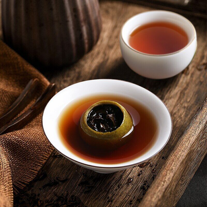 Shu Puer Dried Orangel Peel Ganpu Ripe Puerh Fruity Aroma Gift Packing 65g