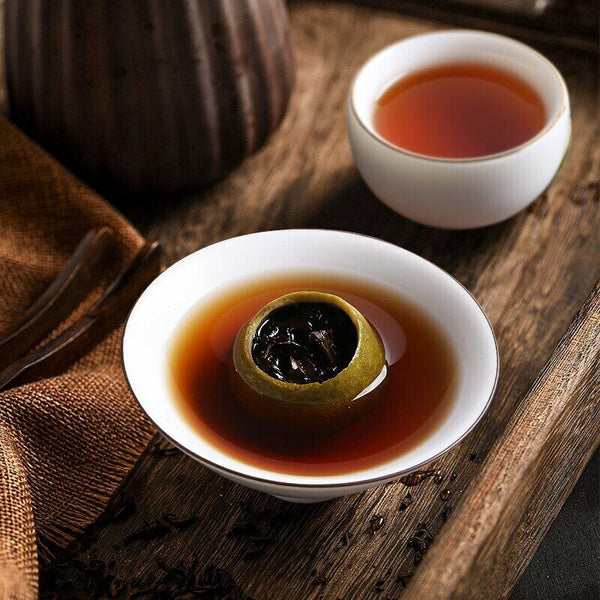 Shu Puer Dried Orangel Peel Ganpu Ripe Puerh Fruity Aroma Gift Packing 65g
