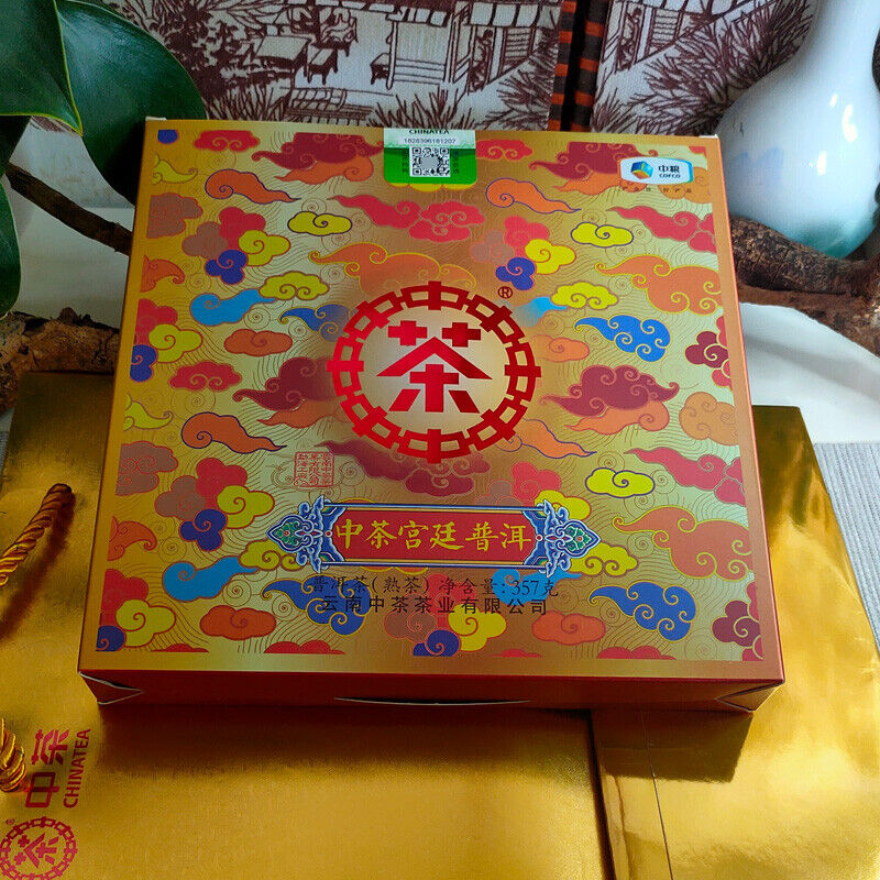 Chinese Tea COFCO Royal Pu'er Tea Pu-erh Puer Cooked Tea Cake 357g Gift Box
