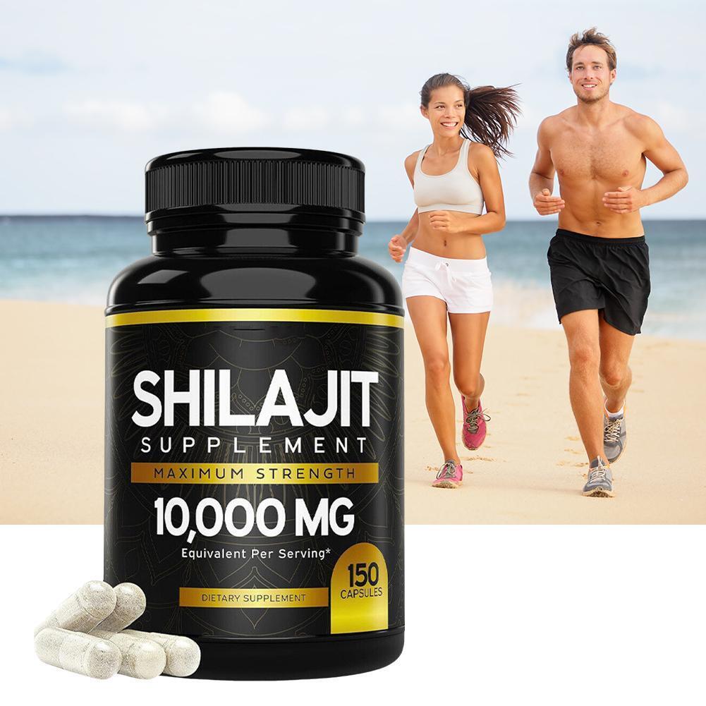 Pure Shilajit 10000mg 150Caps Asphaltum Naturally Occurring Fulvic Acid Non GMO Main image