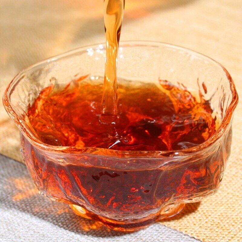 Cooked Pu'er Tea Ripe Pu-erh Tea Glutinous Rice Cha Hua Shi Ripe Tea 500g/1.1LB