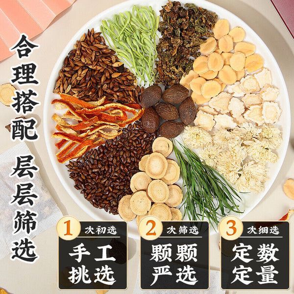 TongRenTang Fat Da Hai Luo Han Guo Loquat Leaf Tea 同仁堂胖大海罗汉果菊花枇杷叶茶甘草金银花茶150g