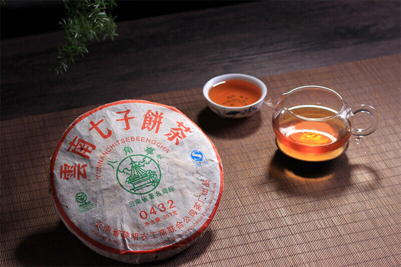 0432 * Ba Jiao Ting Li Ming Puer Pu Er Tea Cake Sheng Raw Pu Erh Tea 357g