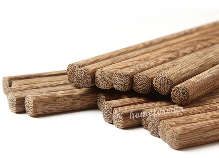 10 Pairs Natural Wenge Wood Chopsticks Chinese Kitchen Tools 中国天然鸡翅木筷子 Secondary image
