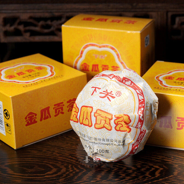 Yunnan Pu'er Tea Shimonoseki FT Special JIN GUA Tribute Puer Tuocha 100g