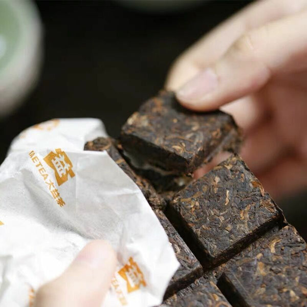 Pu'er Tea Cubes Amber Menghai Dayi Pu-erh Puer Tea Brick Ripe 240g/8.46oz