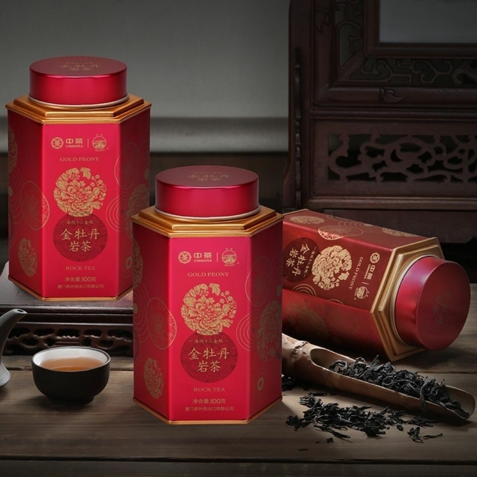 Sea Dyke Jin Mu Dan Gold Peony Roasted Fujian Wuyi Rock Tea Oolong Tea 100g Tin Secondary image
