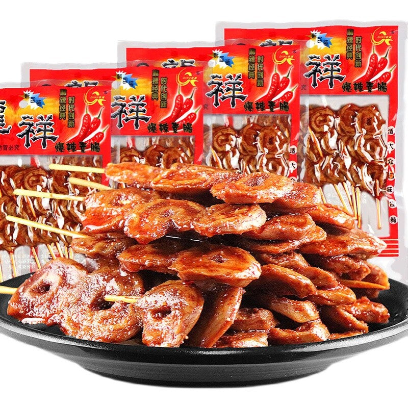 80g*3/5bags Spicy strip Spicy vegetarian lamb skewers spicy grilled gluten素羊肉串辣条 Main image