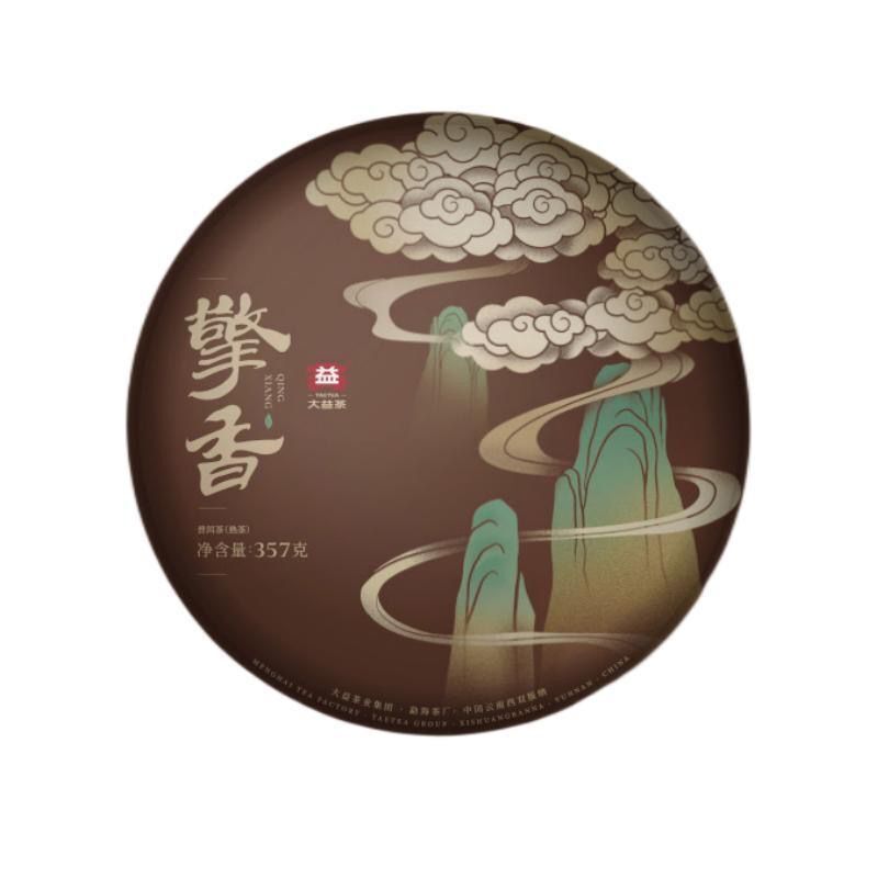 TAETEA Qing Xiang Yunnan Dayi Ripe Puer Tea Cake Pu-erh Pu'er Shu 357g